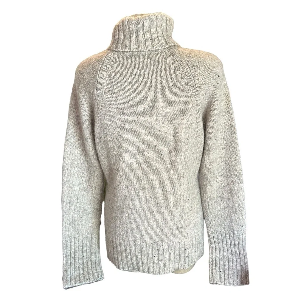 Ann Taylor LOFT Wool Mohair Beige Turtleneck Sweater Size Large - Picture 5 of 8